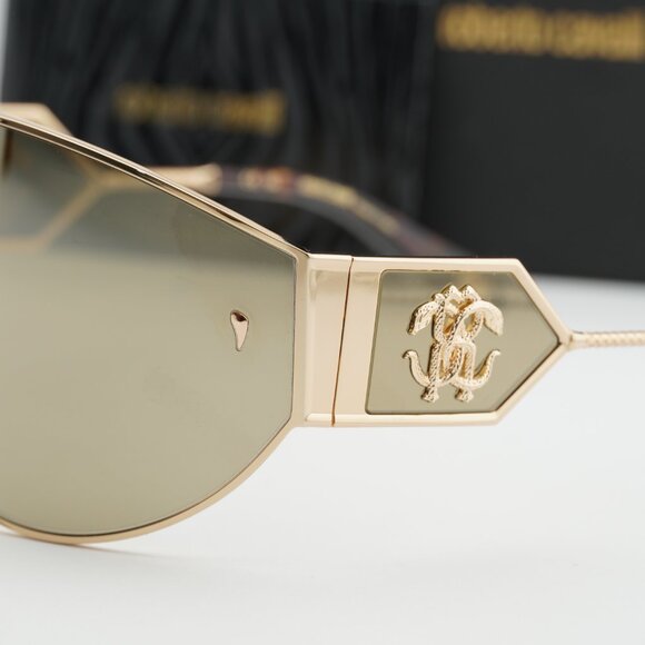 Roberto Cavalli SRC093 300G Shield Sunglasses - Gold/Havana main image 9